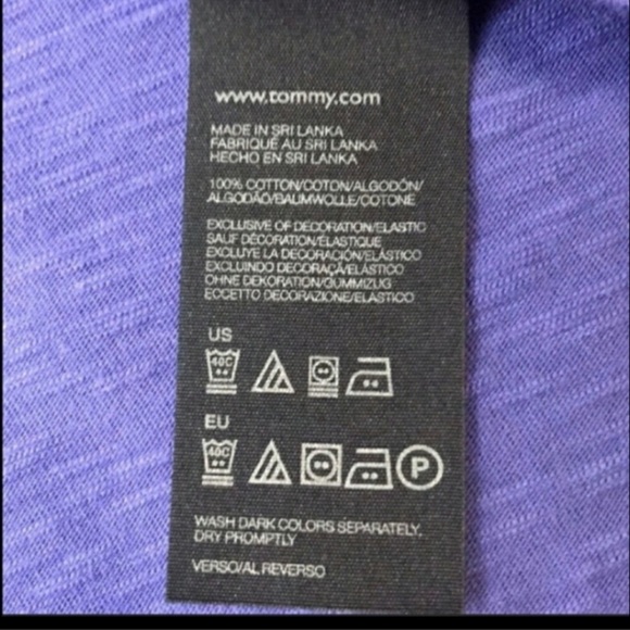 Tommy Hilfiger Periwinkle Boho Short Sleeve Top M - Picture 7 of 7